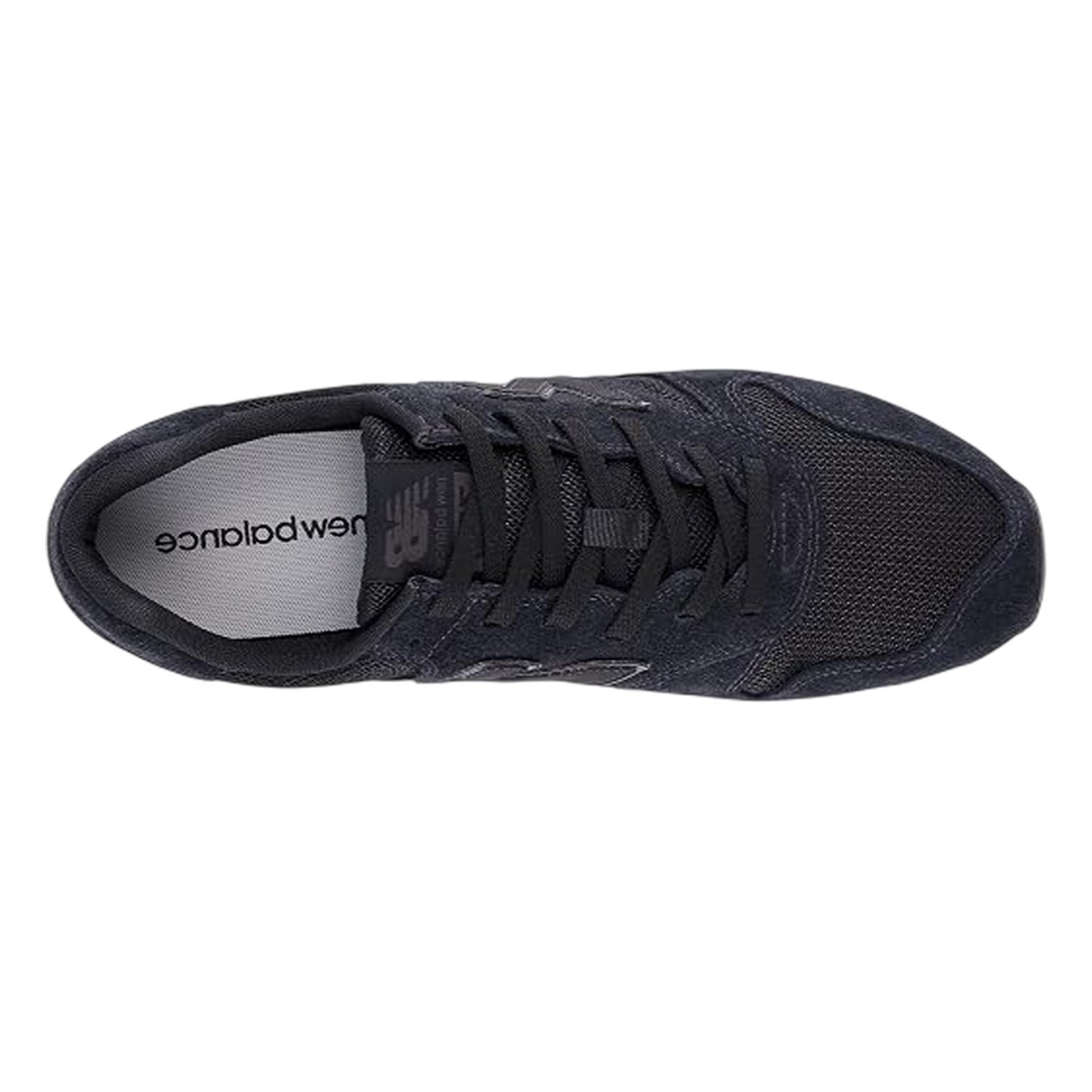 Triple Black - Side - New Balance Mens 373 Suede Trainers