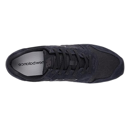 Triple Black - Side - New Balance Mens 373 Suede Trainers