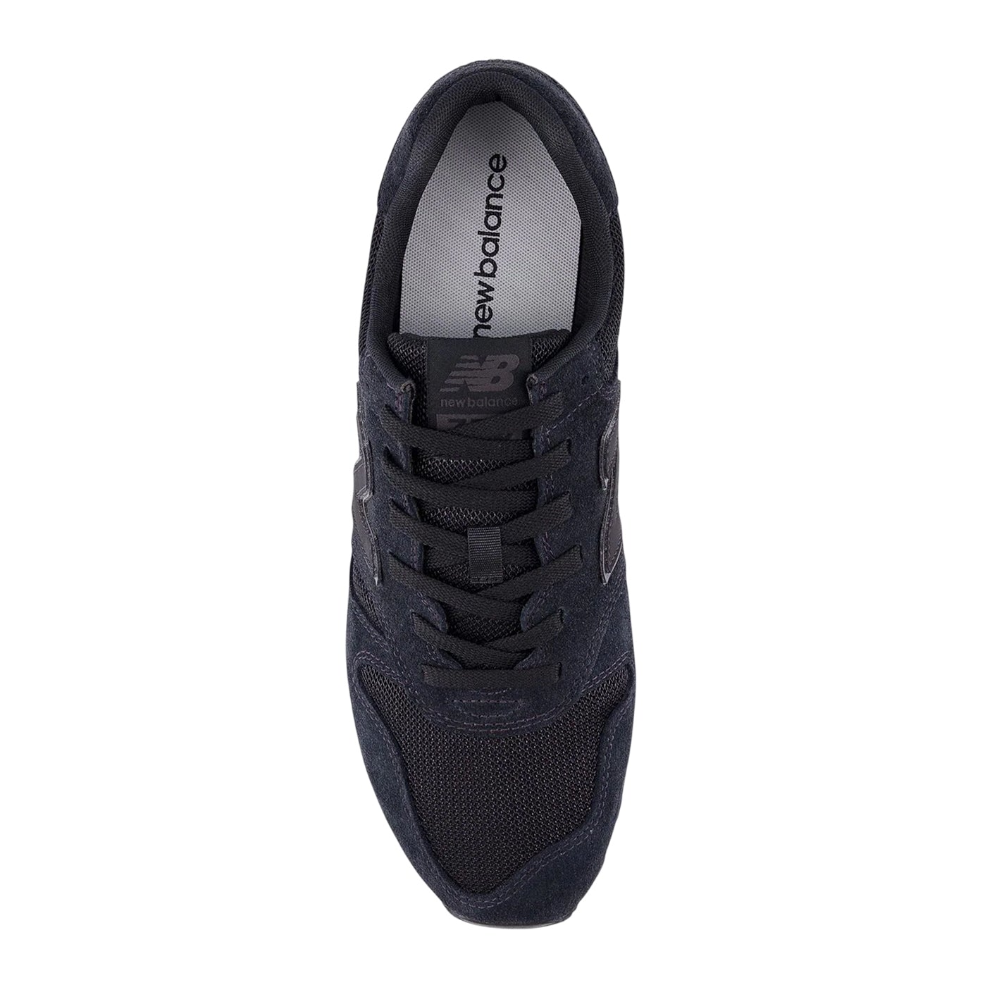 Black-Magnet Grey - Side - New Balance Mens 373 Suede Trainers