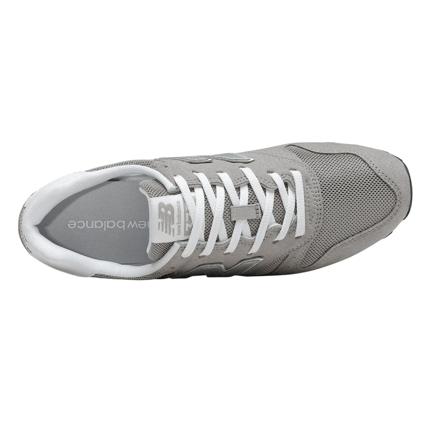 Grey - Side - New Balance Mens 373 Suede Trainers