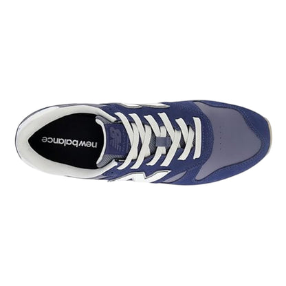 Navy - Side - New Balance Mens 373 Suede Trainers