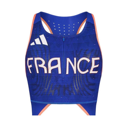 Lucid Blue - Side - Adidas Womens-Ladies France Bodysuit