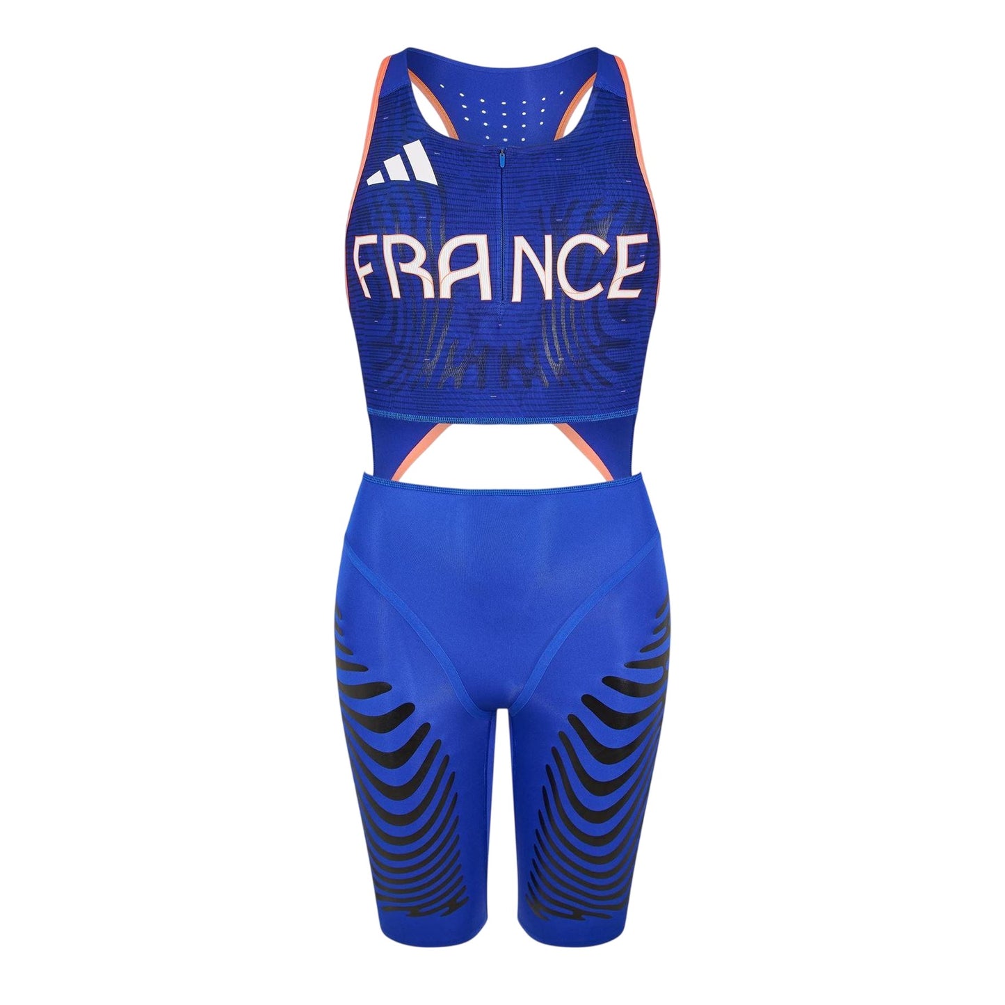 Lucid Blue - Front - Adidas Womens-Ladies France Bodysuit