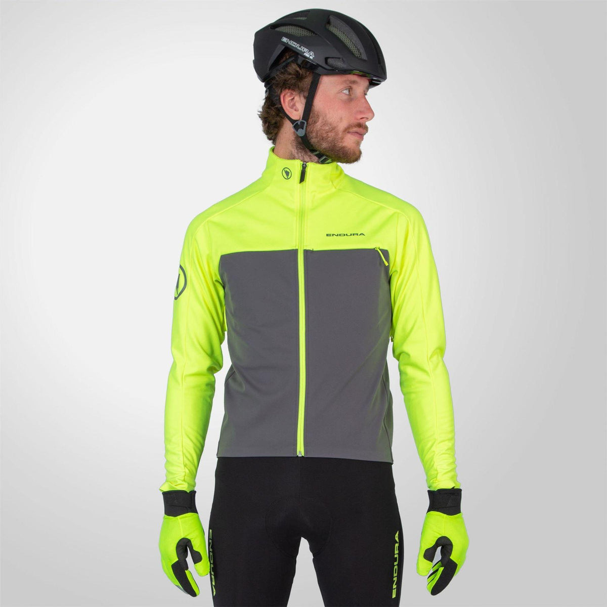 Yellow - Back - Endura Mens Windchill II Performance Windproof Long-Sleeved Cycling Jacket