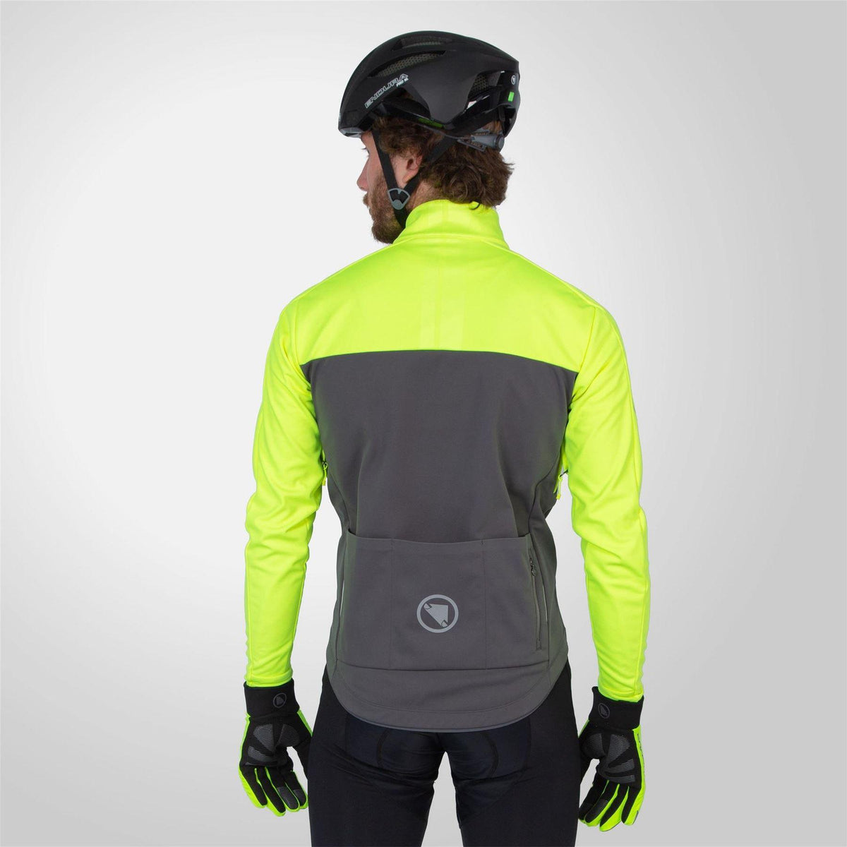 Yellow - Side - Endura Mens Windchill II Performance Windproof Long-Sleeved Cycling Jacket