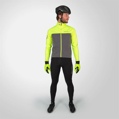 Yellow - Pack Shot - Endura Mens Windchill II Performance Windproof Long-Sleeved Cycling Jacket