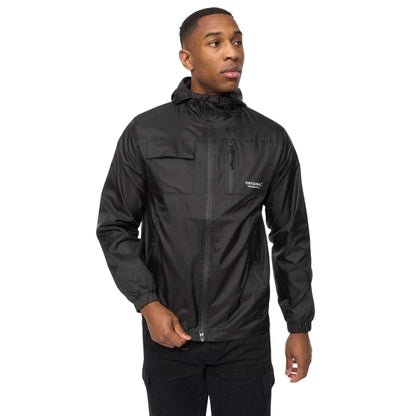 Black - Front - Crosshatch Mens Logo Jacket