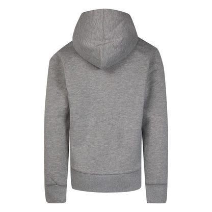 Grey - Back - Converse Childrens-Kids Logo Full Zip Hoodie