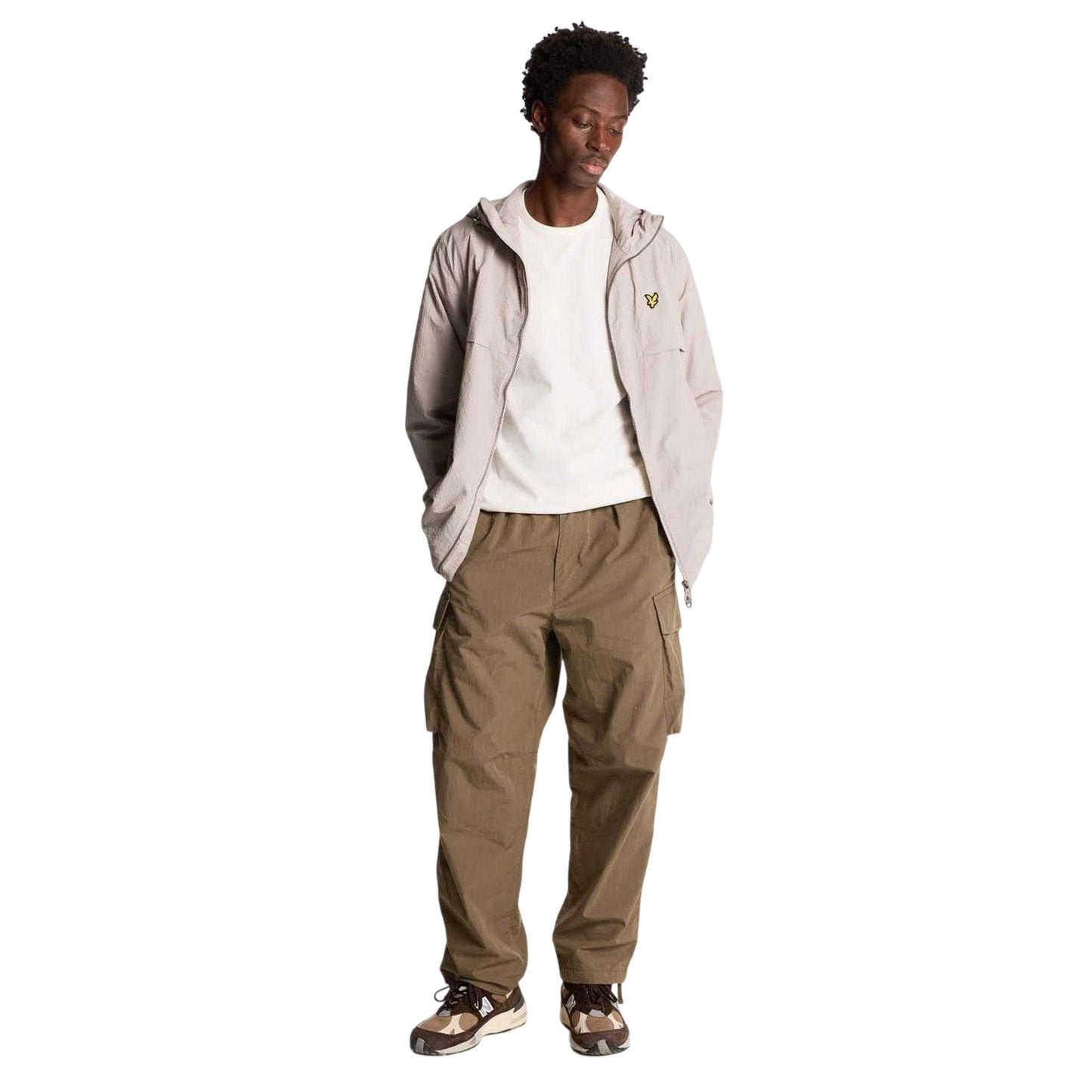 Grey - Side - Lyle & Scott Mens Hooded Jacket