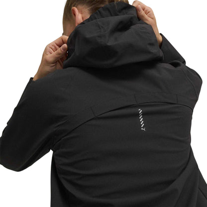 Puma Black - Side - Puma Womens-Ladies RainCell Running Jacket