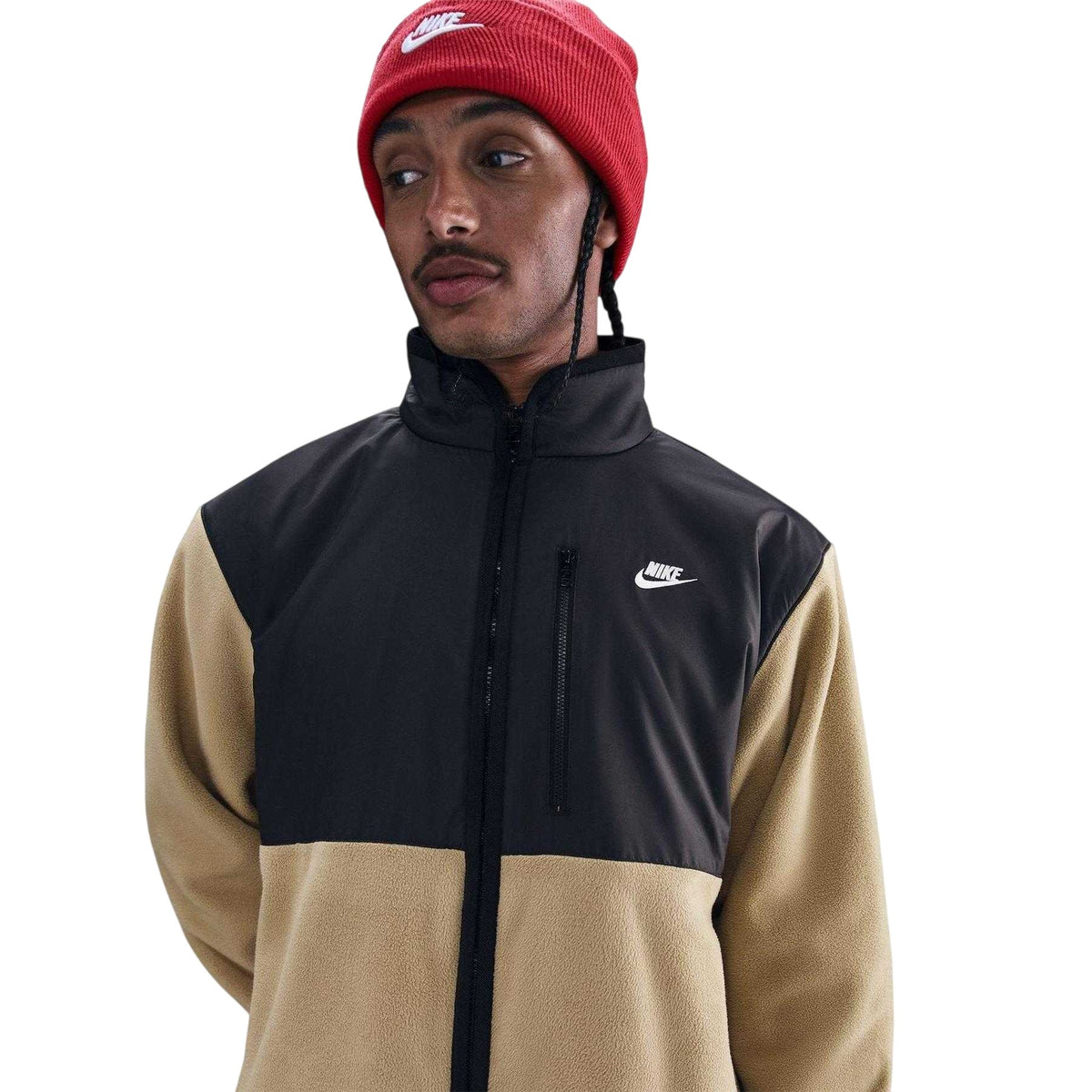 Parachute Beige - Pack Shot - Nike Mens Colour Block Full Zip Regular Jacket