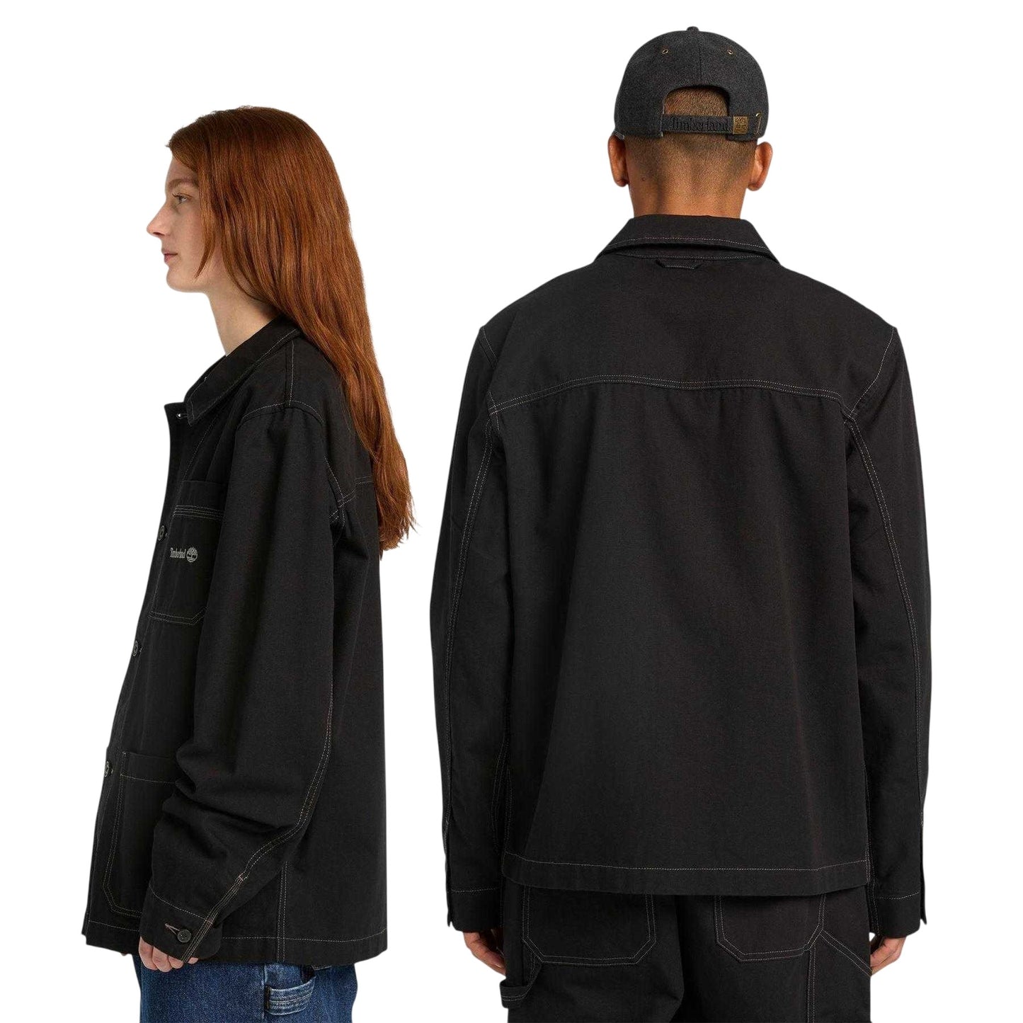 Black - Lifestyle - Timberland Mens Canvas Overshirt