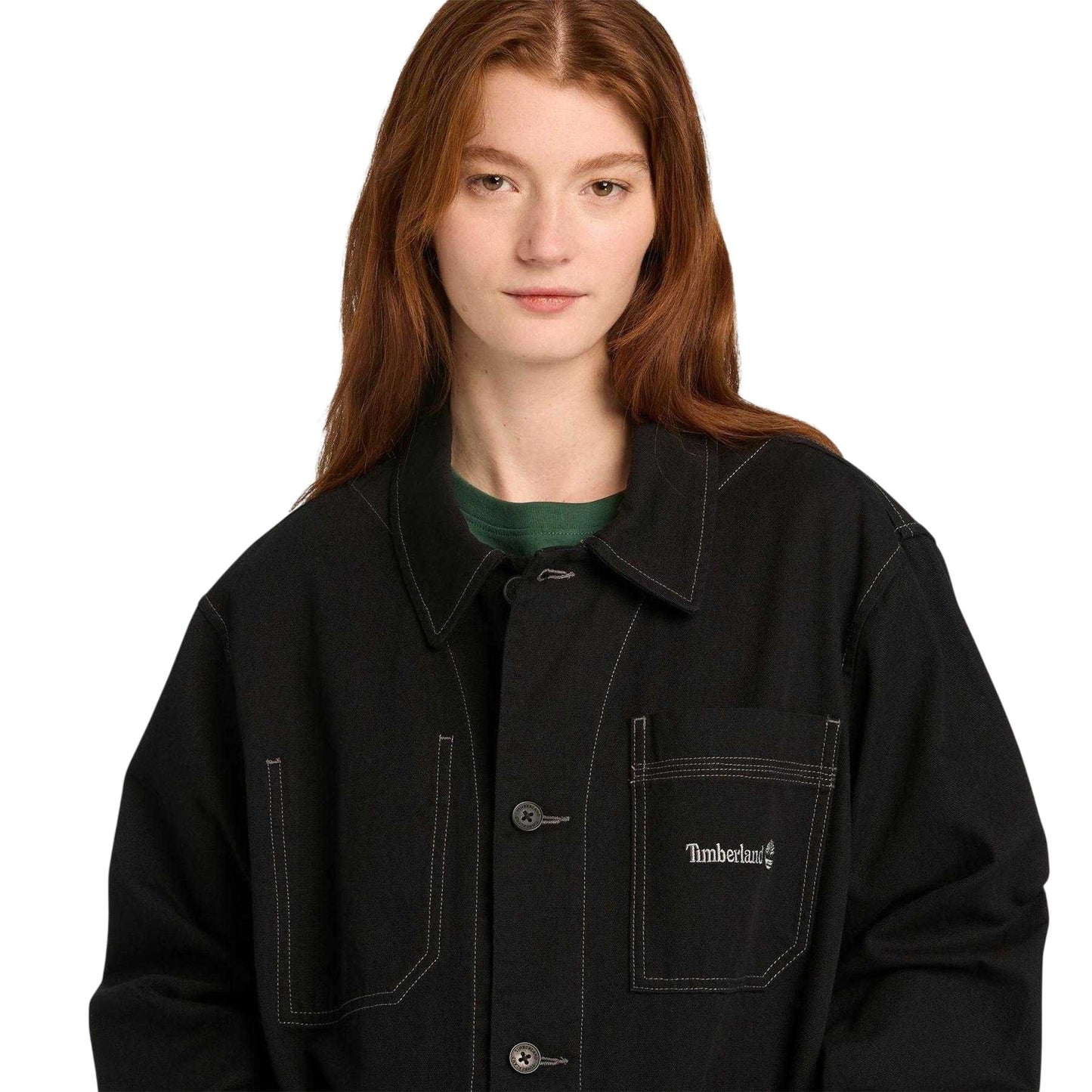 Black - Pack Shot - Timberland Mens Canvas Overshirt