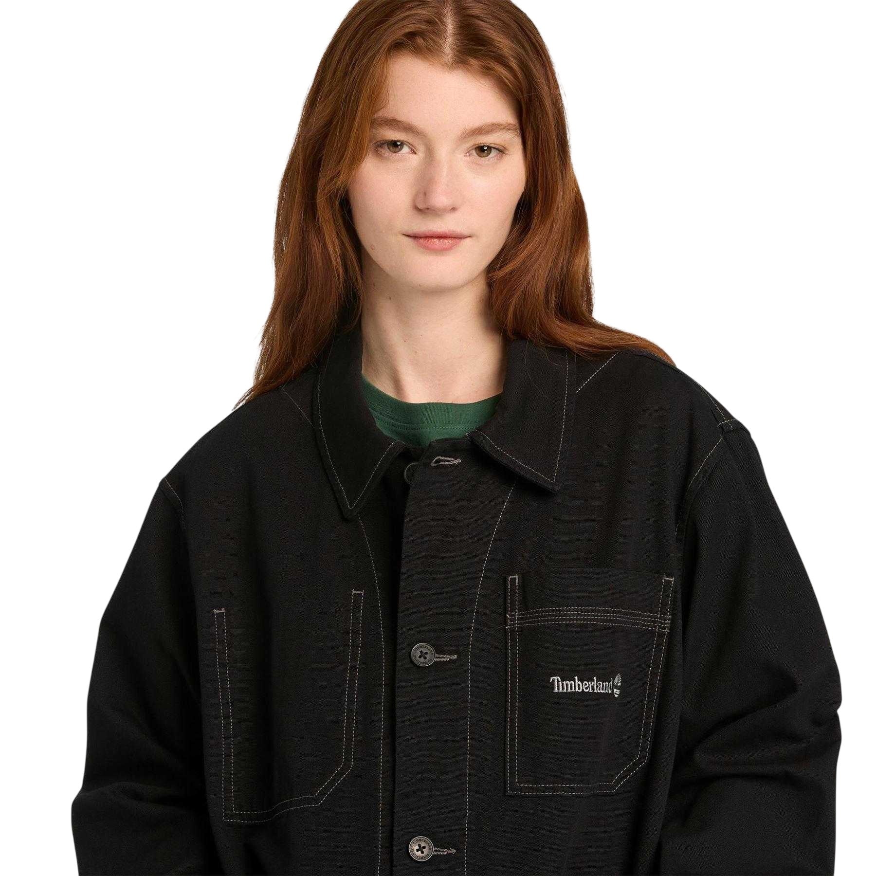 Black - Pack Shot - Timberland Mens Canvas Overshirt