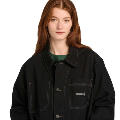 Black - Pack Shot - Timberland Mens Canvas Overshirt