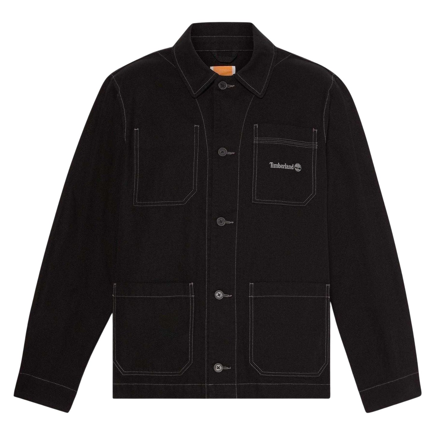 Black - Front - Timberland Mens Canvas Overshirt