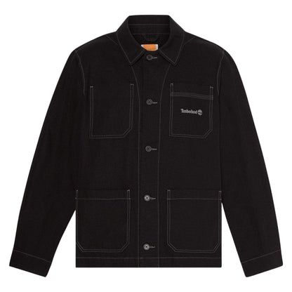 Black - Front - Timberland Mens Canvas Overshirt