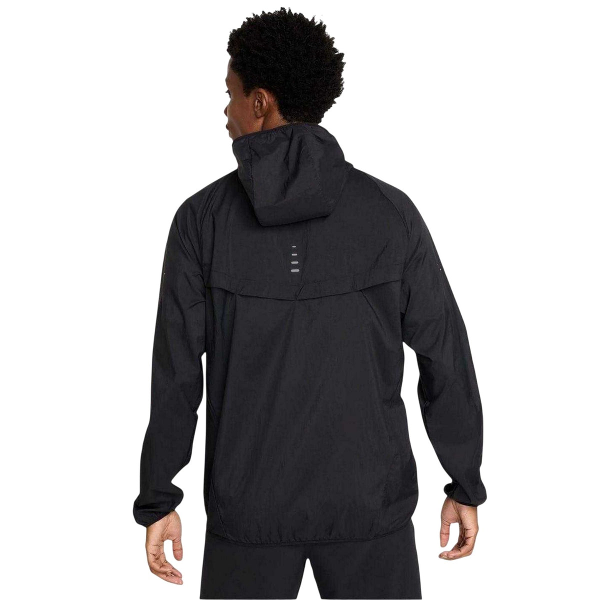 Black-Silver - Back - Nike Mens Stride Lightweight Hooded Jacket