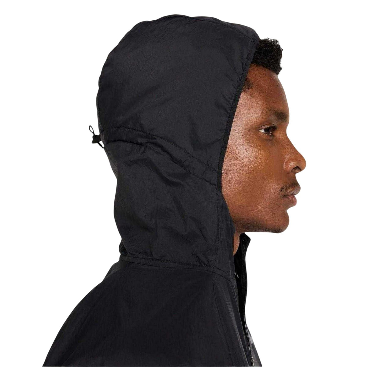 Black-Silver - Side - Nike Mens Stride Lightweight Hooded Jacket