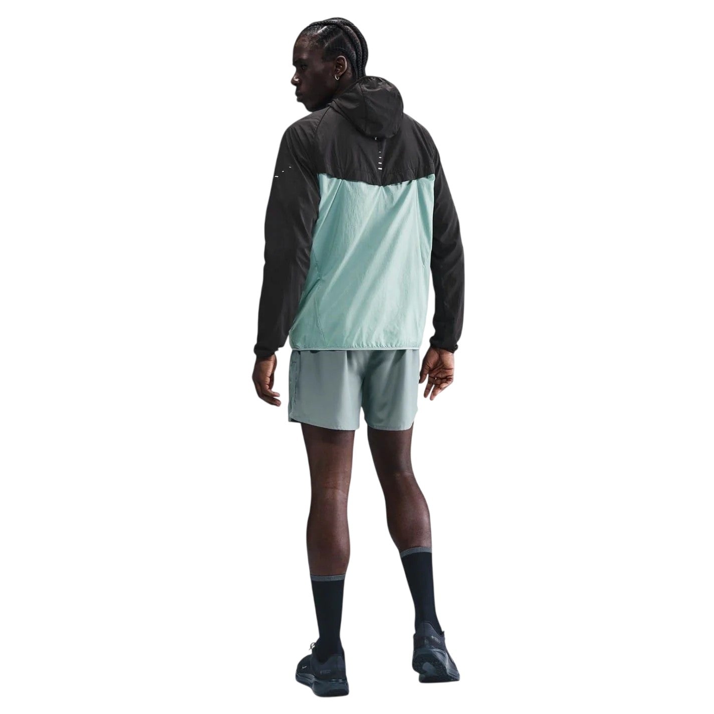 Cannon-Black - Back - Nike Mens Stride Lightweight Hooded Jacket