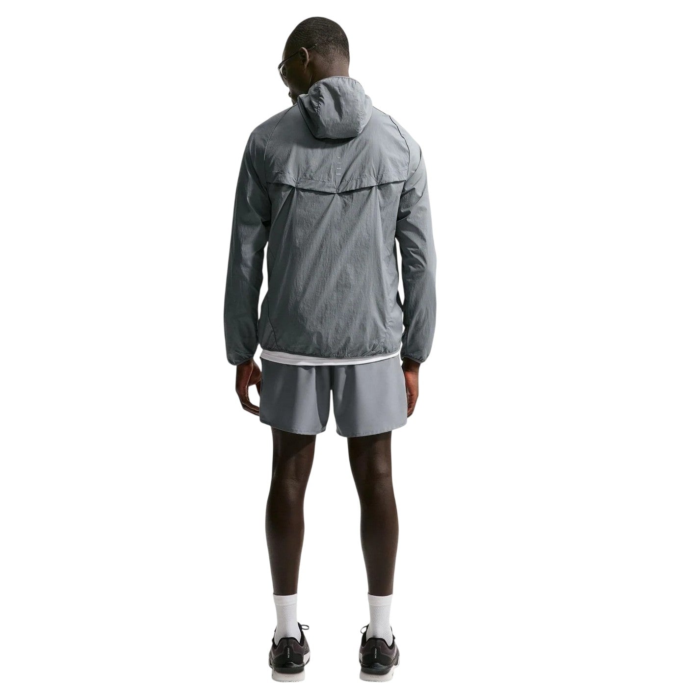 Smoke Grey - Back - Nike Mens Stride Lightweight Hooded Jacket