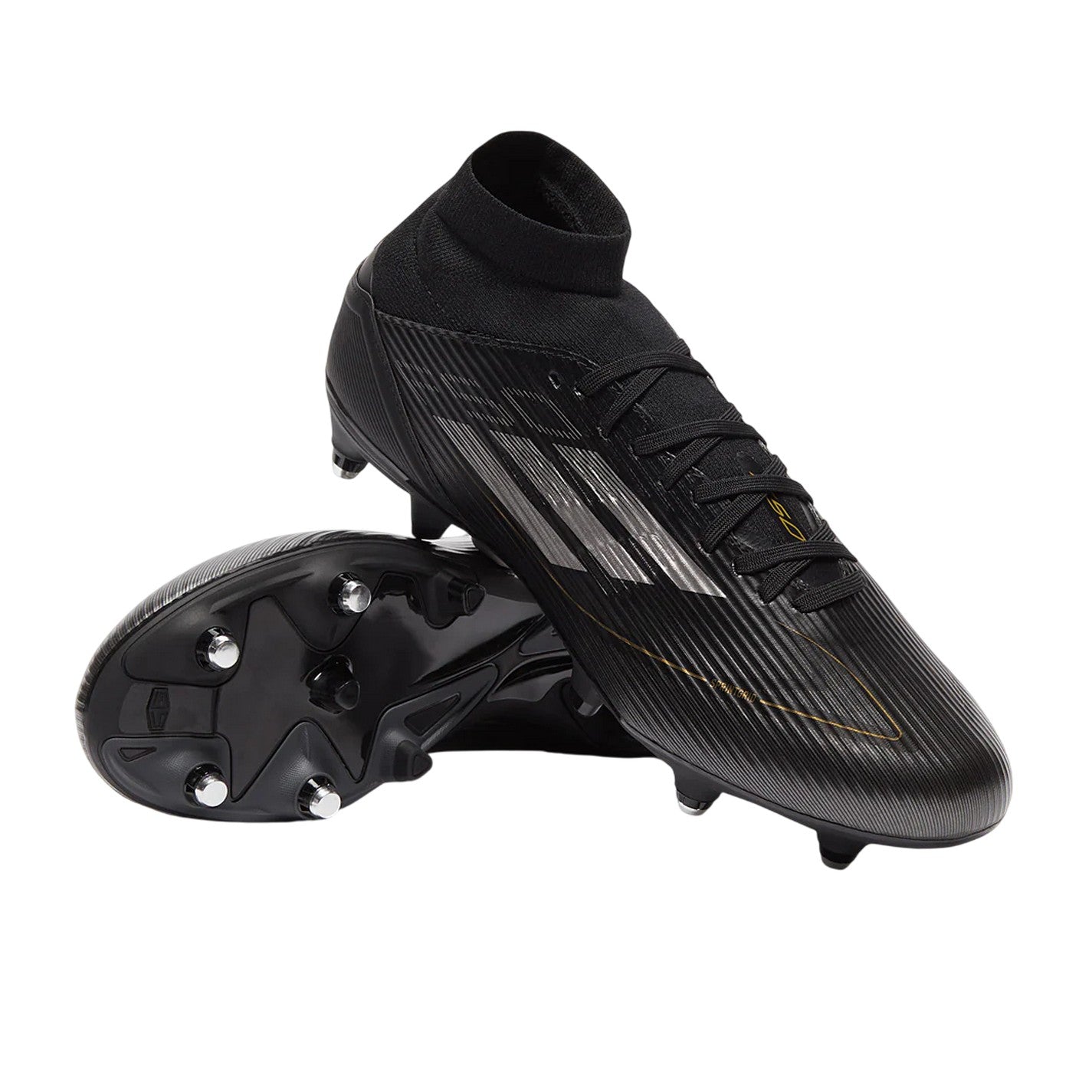 Black-Silver - Pack Shot - Adidas Mens F50 League Soft Ground Football Boots