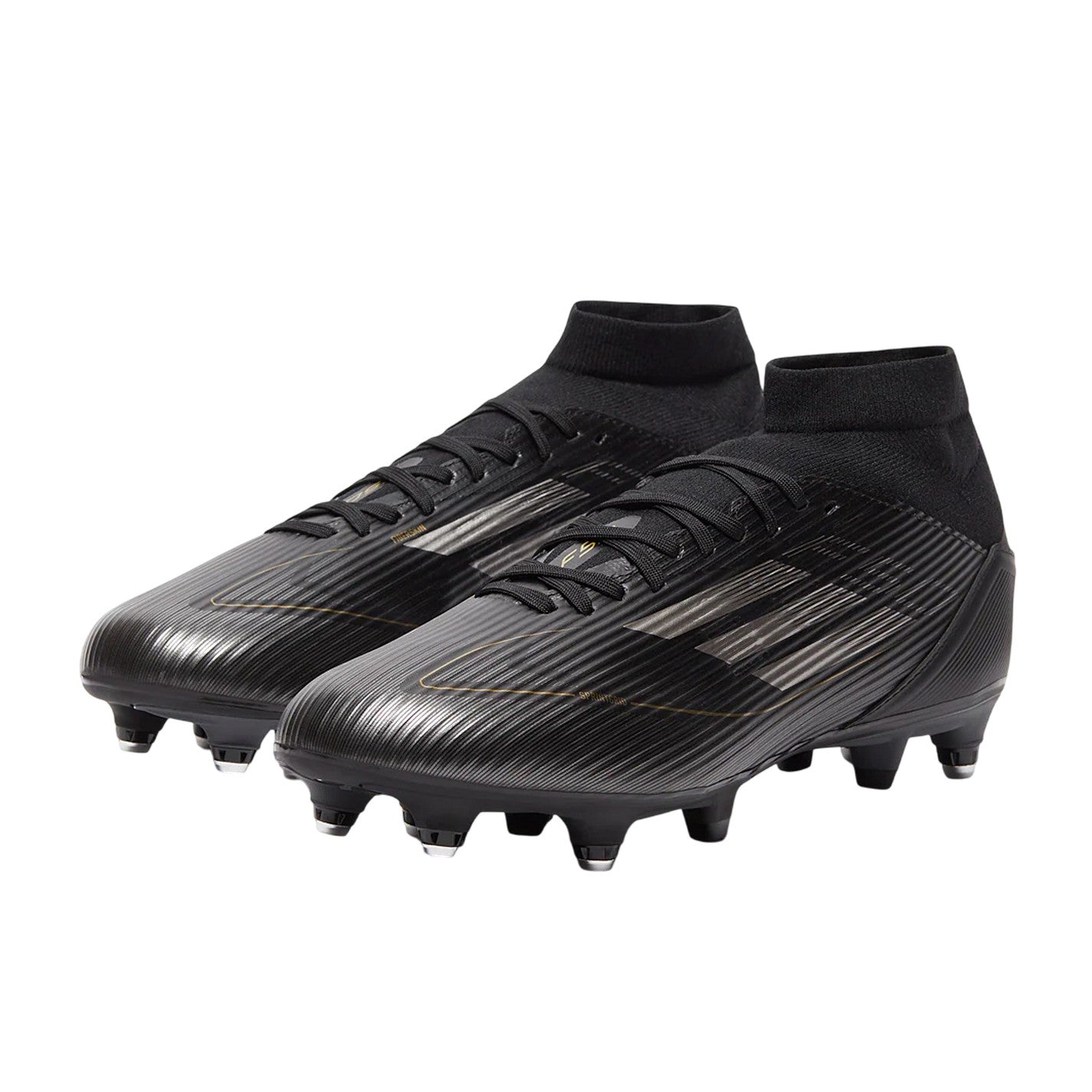 Black-Silver - Front - Adidas Mens F50 League Soft Ground Football Boots