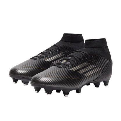 Black-Silver - Front - Adidas Mens F50 League Soft Ground Football Boots