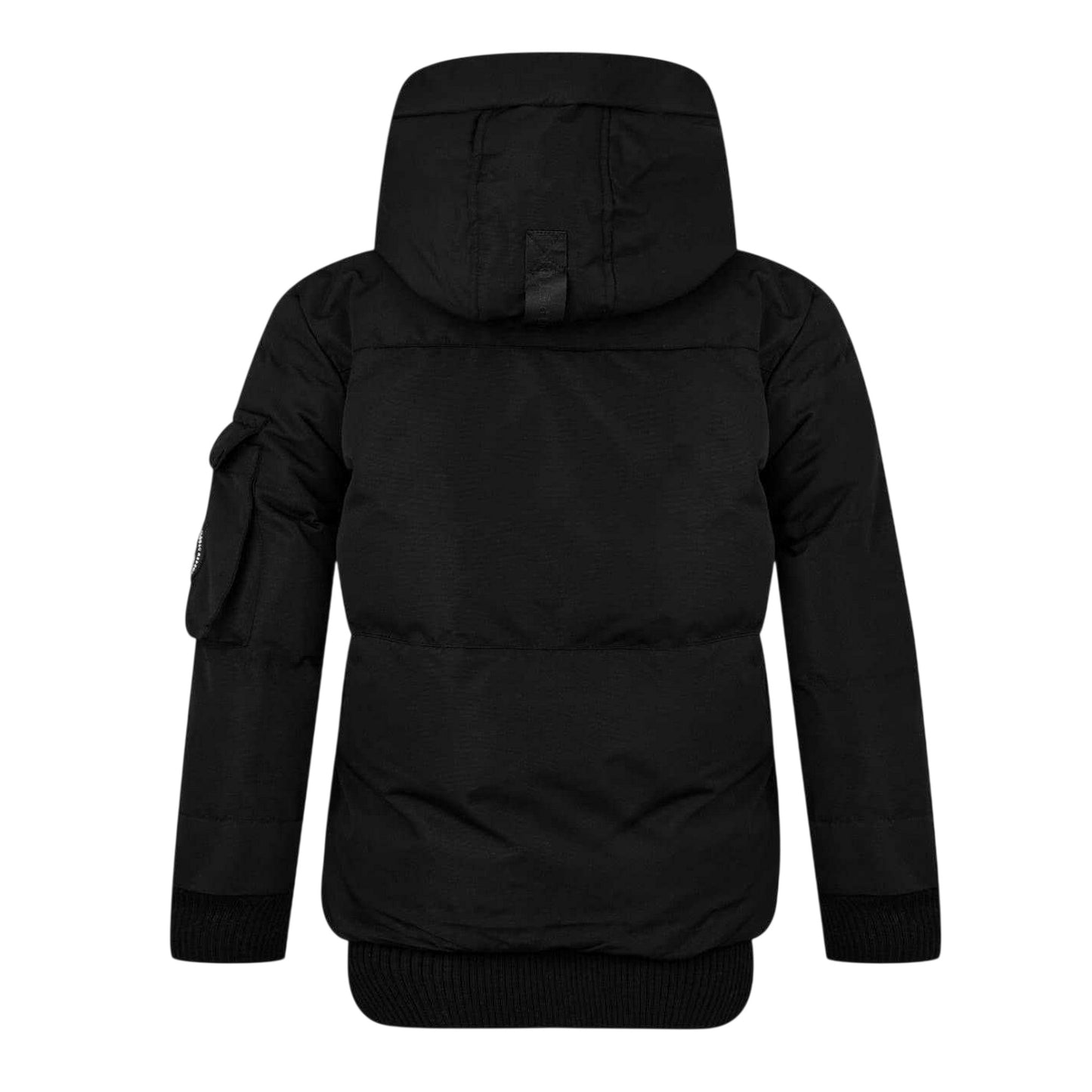 Black - Back - Ripstop Childrens-Kids Krinngton Padded Puffer Jacket