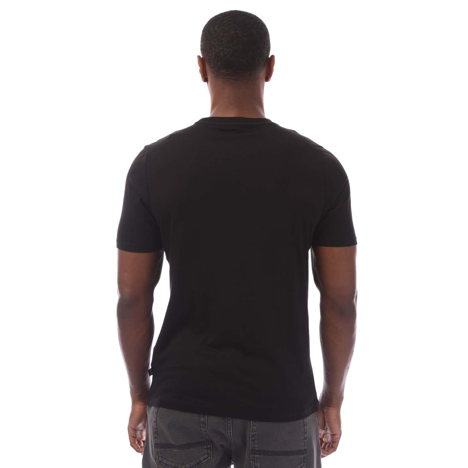 Black - Back - Puma Mens Essential Tape Regular T-Shirt