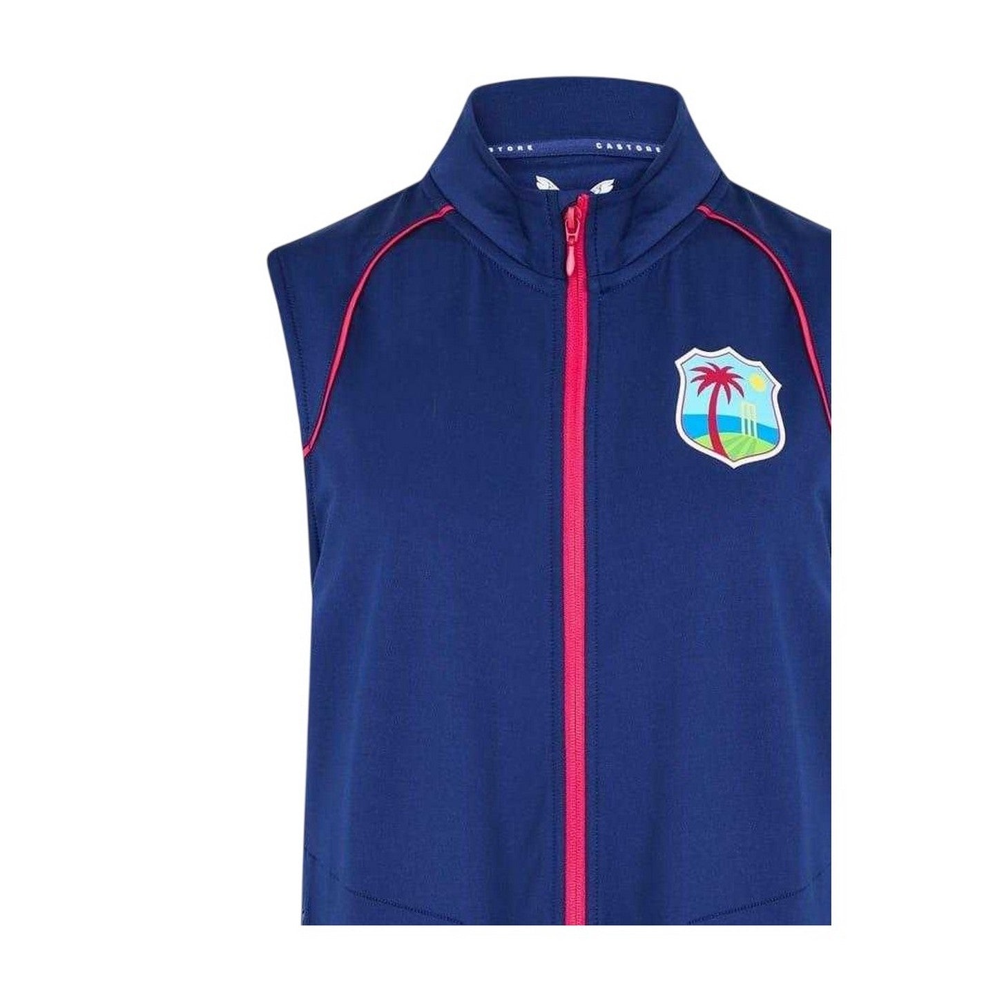 Navy - Side - Castore Womens-Ladies West Indies Sleeveless Gilet