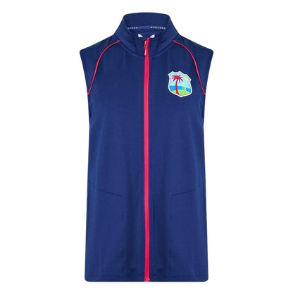 Navy - Front - Castore Womens-Ladies West Indies Sleeveless Gilet
