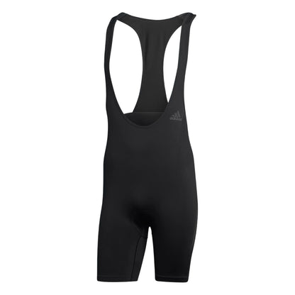 Black - Front - Adidas Mens Plain Cycling Bib Shorts