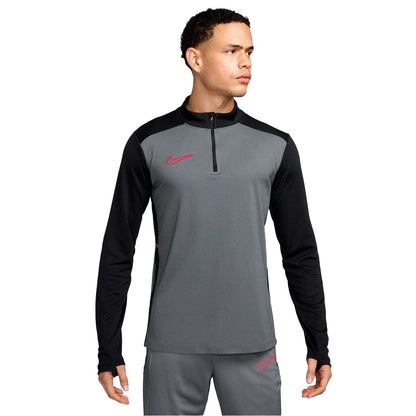 Grey-Black - Front - Nike Mens Academy Drill Top