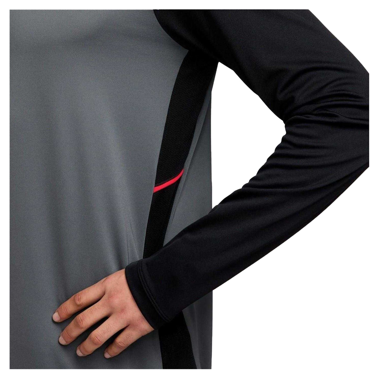 Grey-Black - Side - Nike Mens Academy Drill Top