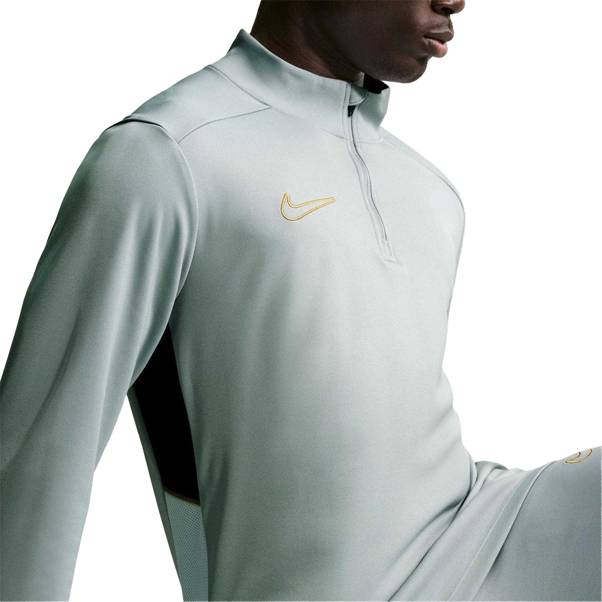 Grey-Gold - Side - Nike Mens Academy Drill Top