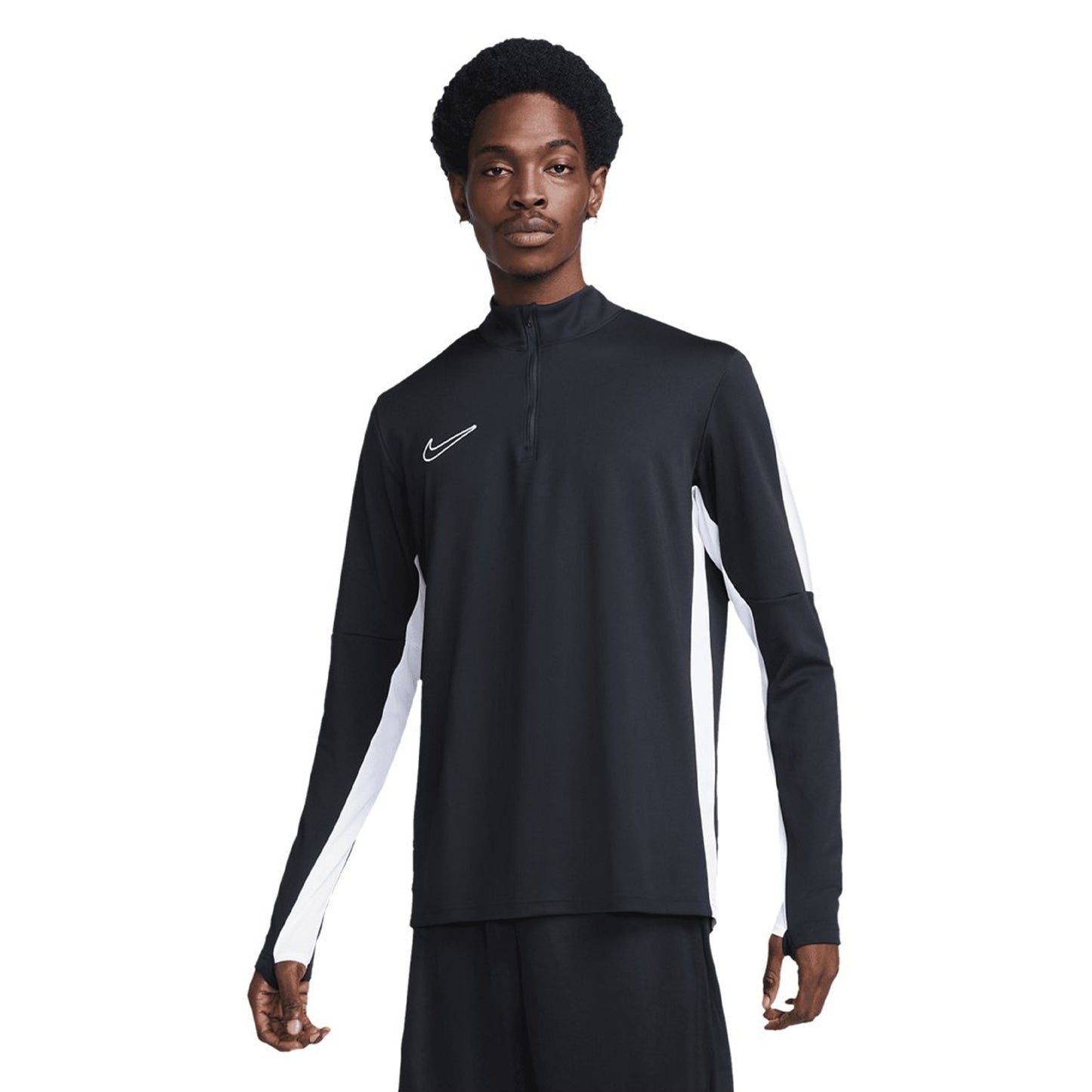 Black-White - Front - Nike Mens Academy Drill Top