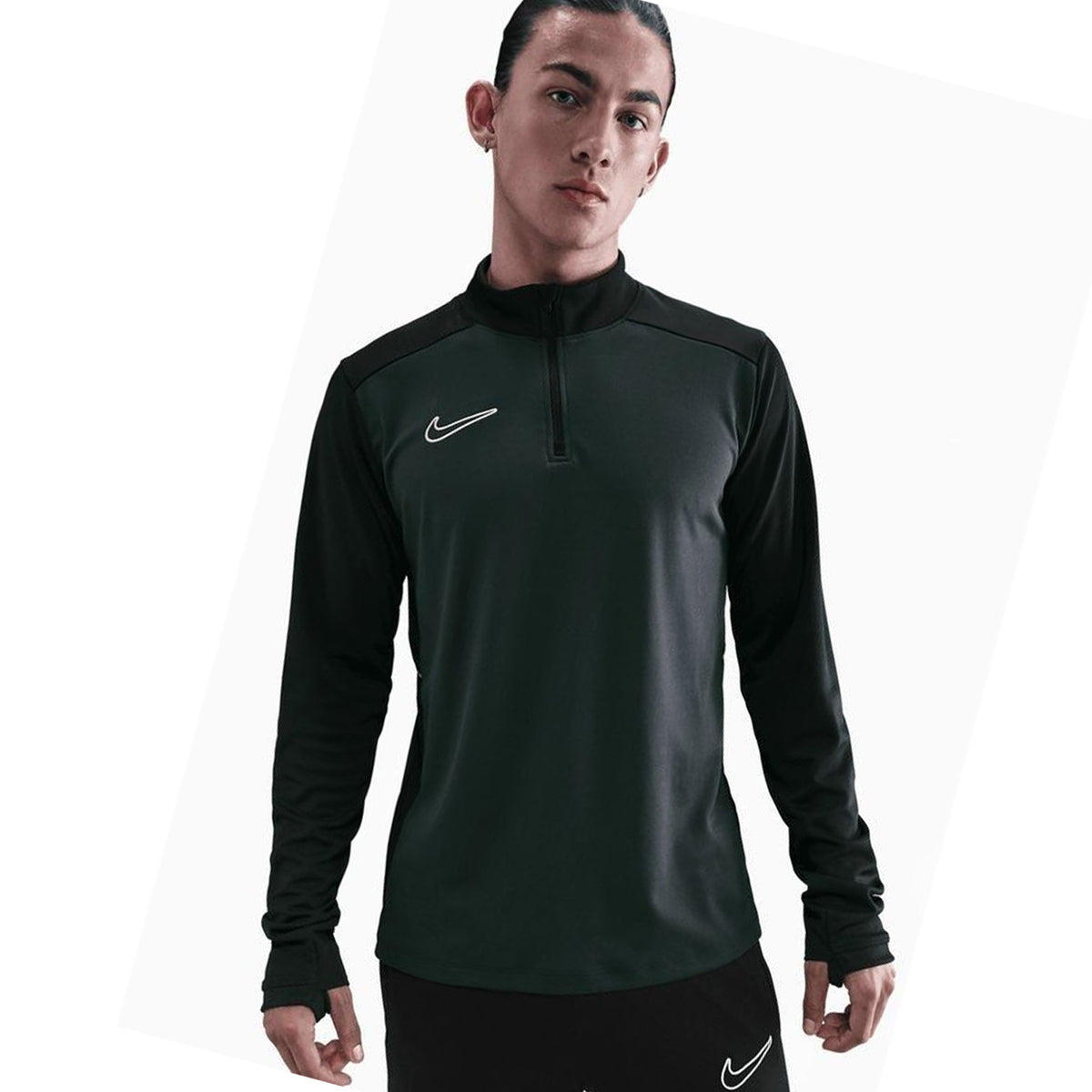 Black-Lime - Front - Nike Mens Academy Drill Top