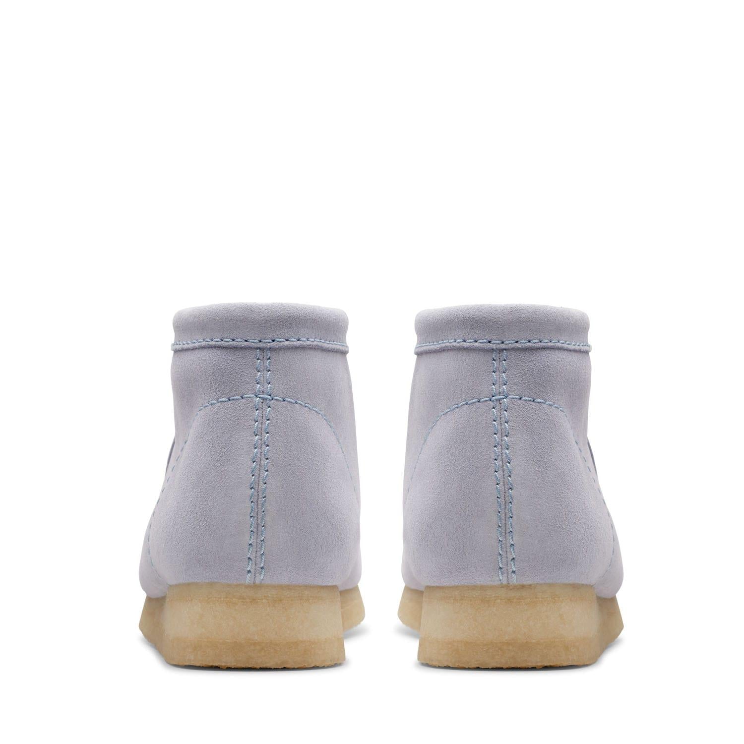 Grey - Pack Shot - Clarks Mens Wallabee Suede Boots
