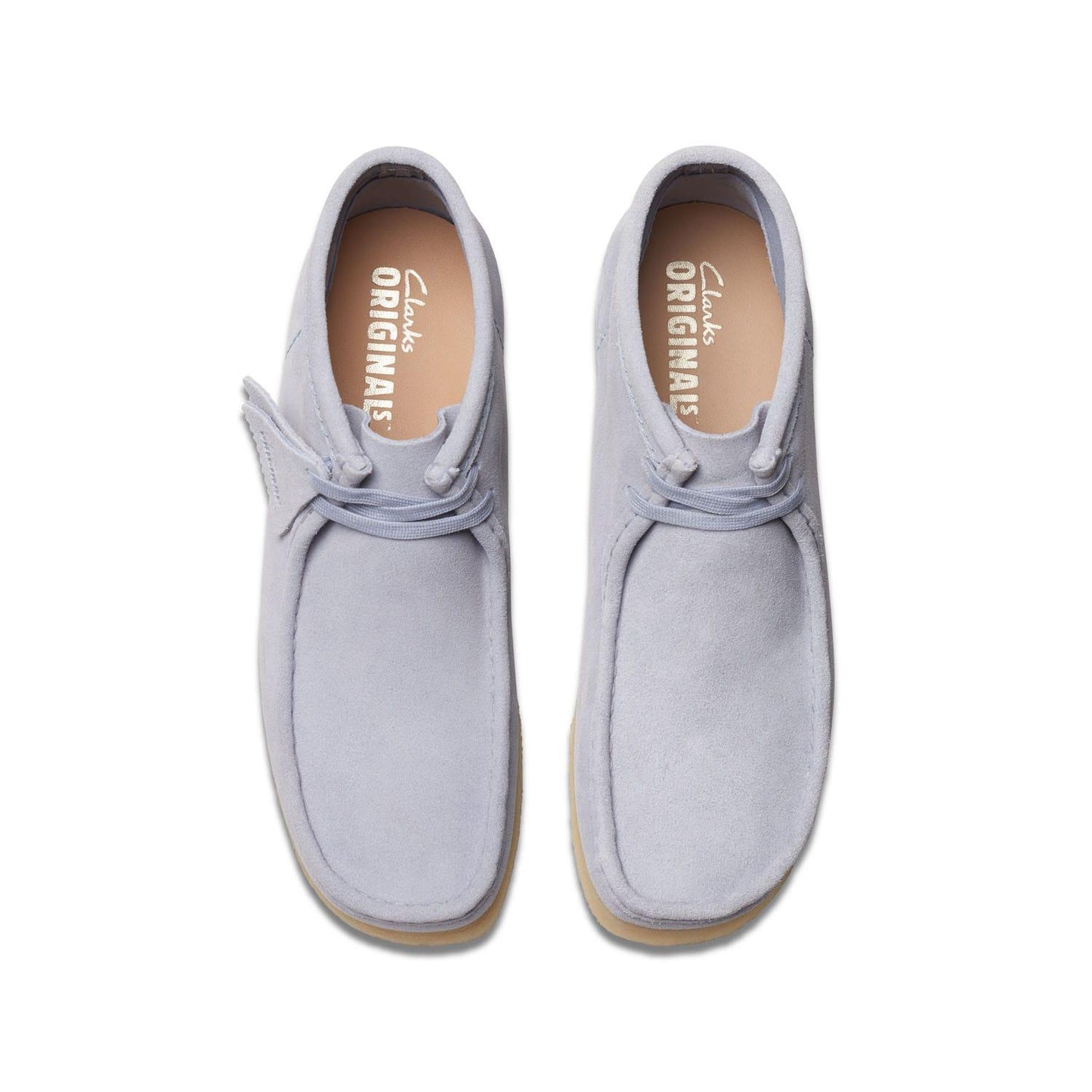 Grey - Close up - Clarks Mens Wallabee Suede Boots