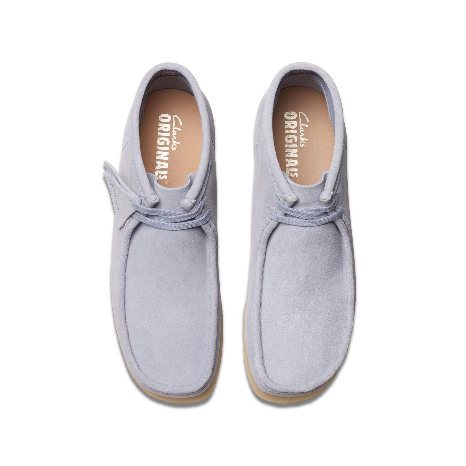 Grey - Close up - Clarks Mens Wallabee Suede Boots