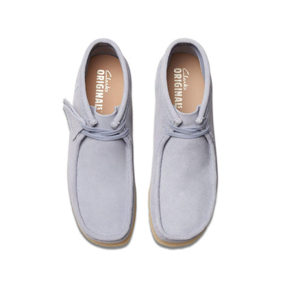 Grey - Close up - Clarks Mens Wallabee Suede Boots