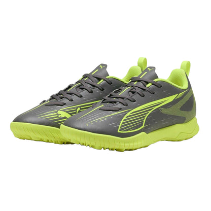 Silver - Pack Shot - Puma Childrens-Kids Ultra 5 Play TT Turf Training Football Boots