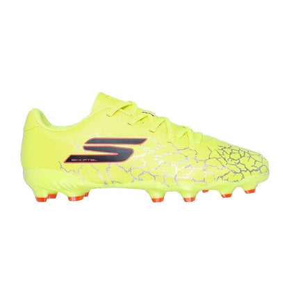 Yellow-Black - Front - Skechers Childrens-Kids Crib Firm Ground Football Boots