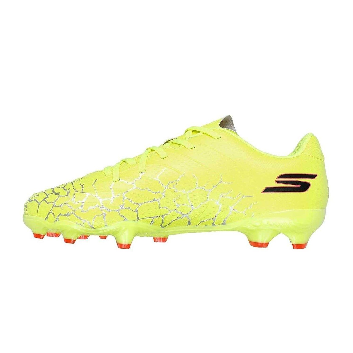 Yellow-Black - Back - Skechers Childrens-Kids Crib Firm Ground Football Boots