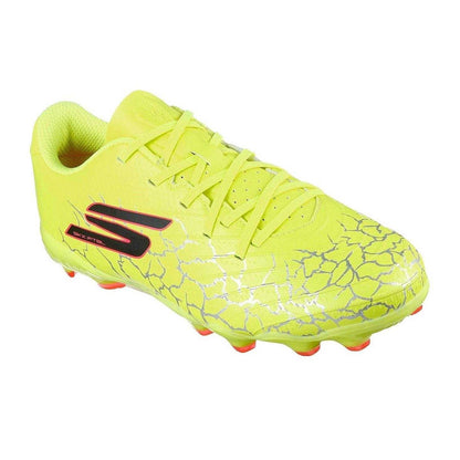 Yellow-Black - Pack Shot - Skechers Childrens-Kids Crib Firm Ground Football Boots