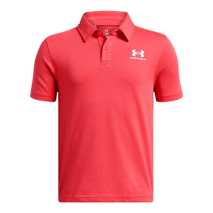Red - Front - Under Armour Childrens-Kids Icons Polo Shirt