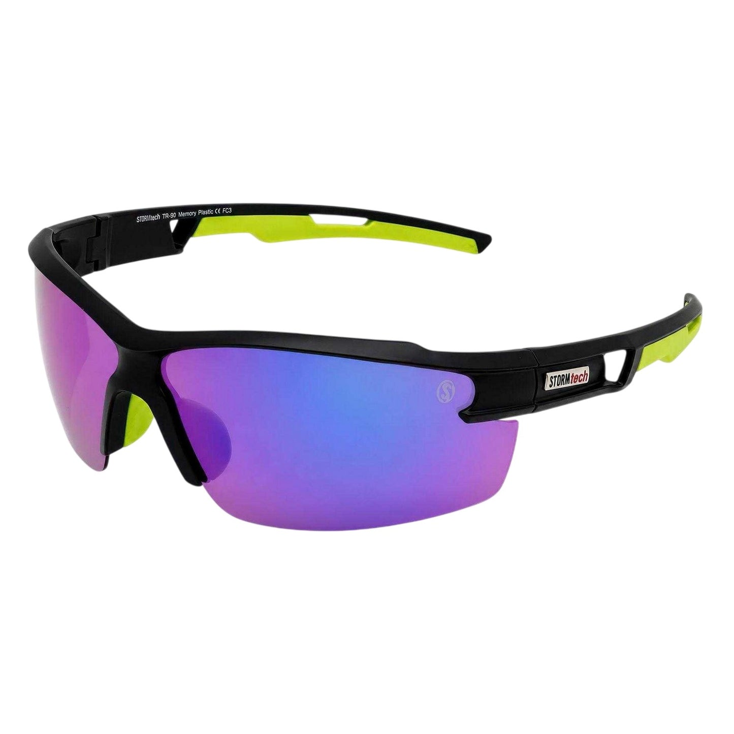 Black - Back - Stormtech Mens Half Rim Sport Sunglasses
