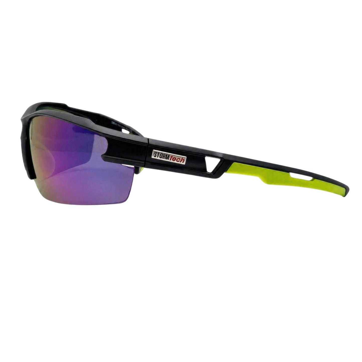 Black - Side - Stormtech Mens Half Rim Sport Sunglasses