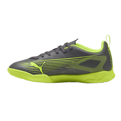 Silver - Back - Puma Childrens-Kids Ultra 5 Play IT Indoor Football Shoes